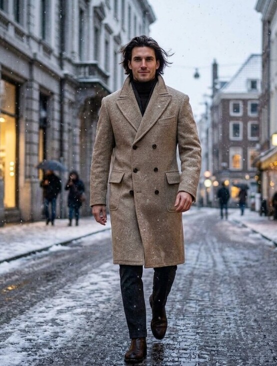 J Riggings Other - Elegant Tan Double-Breasted Trench Coat